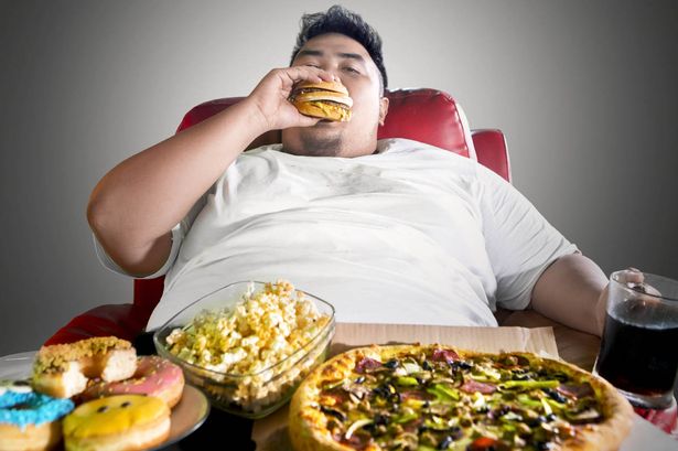 Overweight People Eating